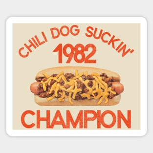 Chili Dog Suckin' Champion 1982 Sticker